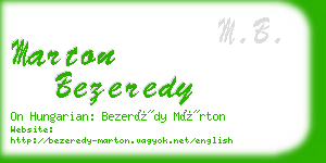 marton bezeredy business card